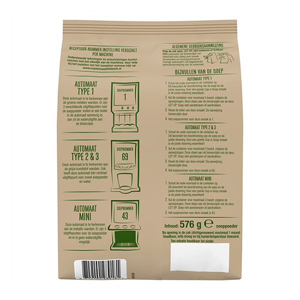 Unox Cup-a-Soup crème de champignons recharge pour distributeur (576 g) 39039 423228 - 2