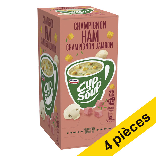 Unox Offre : 4x Cup-a-Soup champignon jambon 175 ml (21 pièces)  423054 - 1