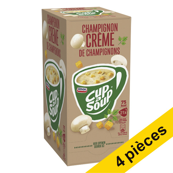 Unox Offre : 4x Cup-a-Soup crème de champignons 175 ml (21 pièces)  423043 - 1