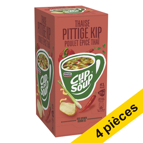Unox Offre : 4x Cup-a-Soup poulet épicé thaï 175 ml (21 pièces)  423060 - 1