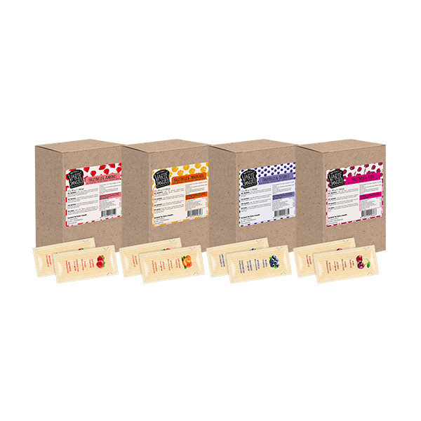 Offre combinée : Van Oordt VarieJantjes assortiment de confitures aux fruits 4 saveurs (48 x 15 g) 137307 - 1