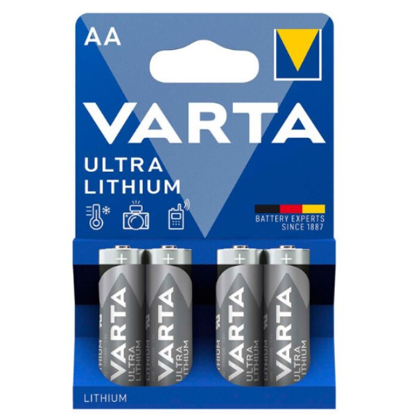 Varta Lithium Ultra FR6 AA piles 4 pièces 15A 15AC 7524 815 AL-AA AVA00143 - 1