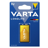Varta Longlife 9V / 6LR61 / E-Block pile alcaline (1 pièce) AVA00136