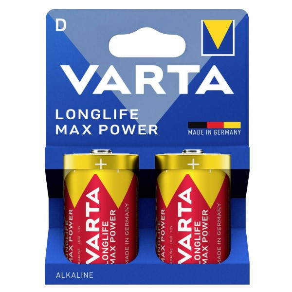 Varta Longlife Max Power LR20/D pile alcaline (2 pièces) AVA00480 - 1