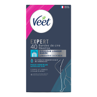 Veet Expert Bandes de cire froide corps et jambes peaux normales (40 pièces) SVE00160