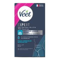 Veet Expert bandes de cire froide maillot peaux sensibles (16 pièces) SVE00162