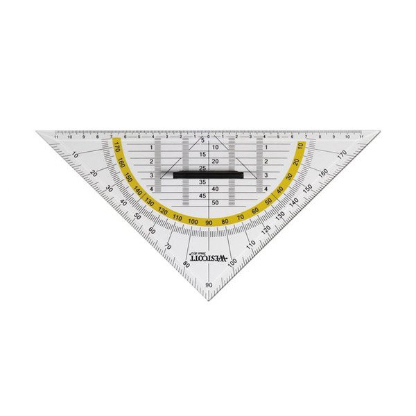 Westcott équerre géométrique avec poignée (24 cm) AC-E10134-BP 221033 - 1