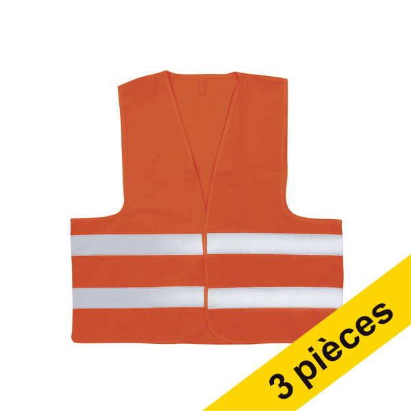 Offre : 3x Westcott gilet de sécurité - orange 221100 - 1