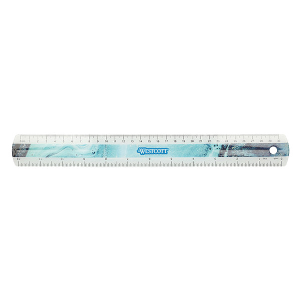 Westcott Trendsetter règle en plastique (30 cm) - bleu AC-E13300-BL 221084 - 1