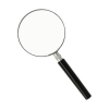 Westcott loupe à main avec poignée noire (75 mm)