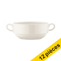 White label Banquet bol à soupe avec 2 anses 350 ml (12 pièces) - blanc cassé bo11959 404215