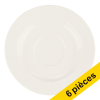 Banquet soucoupe à café 160 mm (6 pièces) - blanc cassé