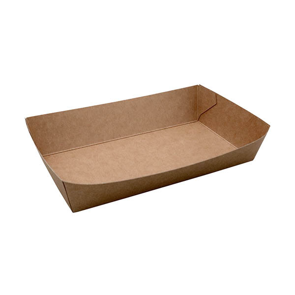 Barquette snack en carton A14 157 x 88 x 35 mm (100 pièces) - brun 423545 - 1