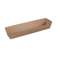 Barquette snack en carton A16 185 x 35 x 33 mm (100 pièces) - brun 423547