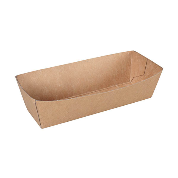 Barquette snack en carton A5 105 x 33 x 30 mm (100 pièces) - brun 423548 - 1