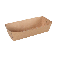 Barquette snack en carton A5 105 x 33 x 30 mm (100 pièces) - brun 423548