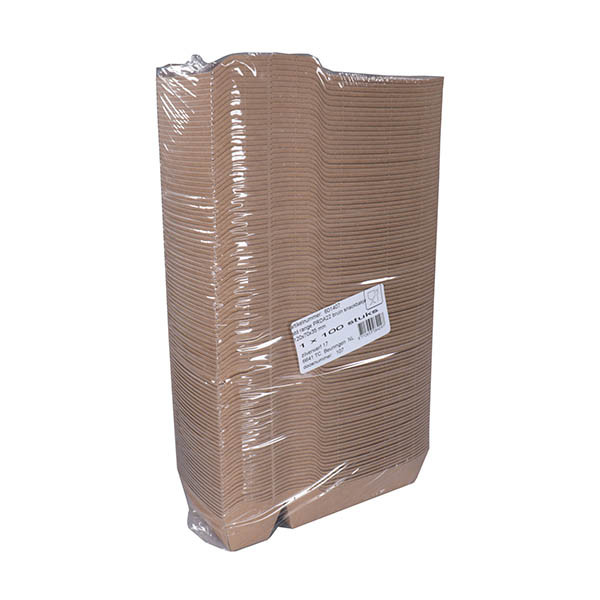 Barquette snack en carton A9 + 1/A22 marron 150 x 70 x 35 mm (100 pièces) 423553 - 2