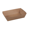 Barquette snack en carton A9 120 x 70 x 35 mm (100 pièces) - brun