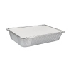 Barquette snack pour festival en aluminium avec couvercle en carton 210 x 150 x 40 mm (25 pièces) 423554 - 1