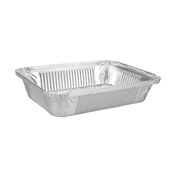 Barquette snack pour festival en aluminium avec couvercle en carton 210 x 150 x 40 mm (25 pièces) 423554 - 2
