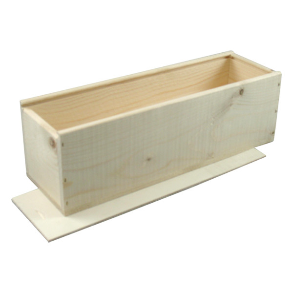 Boîte coulissante pour champagne avec couvercle en bois 337 x 101 x 100 mm (5 pièces) 402923 - 1