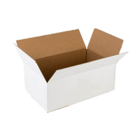 Boîte pliante américaine carton ondulé simple cannelure B 305 x 220 x 150 mm (60 pièces) - blanc 209489