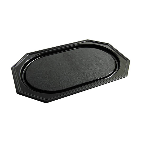 Conpax PET plateau traiteur recyclé 35 x 25 cm (10 pièces) - noir 402981 - 1