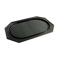 Conpax PET plateau traiteur recyclé 55 x 36 cm (10 pièces) - noir 402983