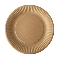 Conpax Pure assiette jetable en carton 19 cm (20 pièces) - brun 402973