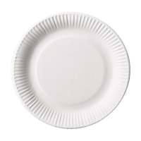 Conpax Pure assiette jetable en carton 23 cm (100 pièces) - blanc 402971