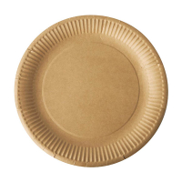 Conpax Pure assiette jetable en carton 23 cm (20 pièces) - brun 402975
