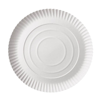 Conpax Pure assiette jetable en carton 26 cm (100 pièces) - blanc 402967