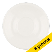 White label Core soucoupe avec bord 150 mm (6 pièces) - blanc cassé bo12027 404209