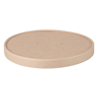 White label Couvercle pour saladier en carton kraft 150 mm (50 pièces) 605020 402937