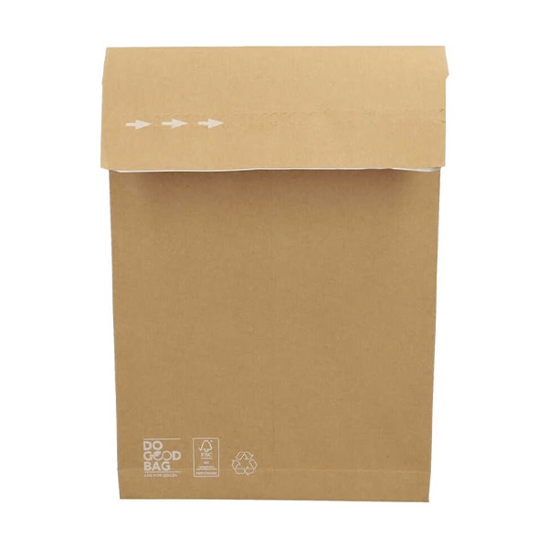 White label Do Good Bag sac d'expédition 450 x 550 x 80 mm (100 pièces) - marron M660 302463 - 1