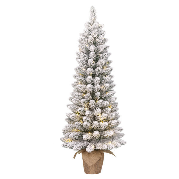 Gerlos sapin de Noël artificiel enneigé 75 cm avec 30 lumières LBB00062 - 1