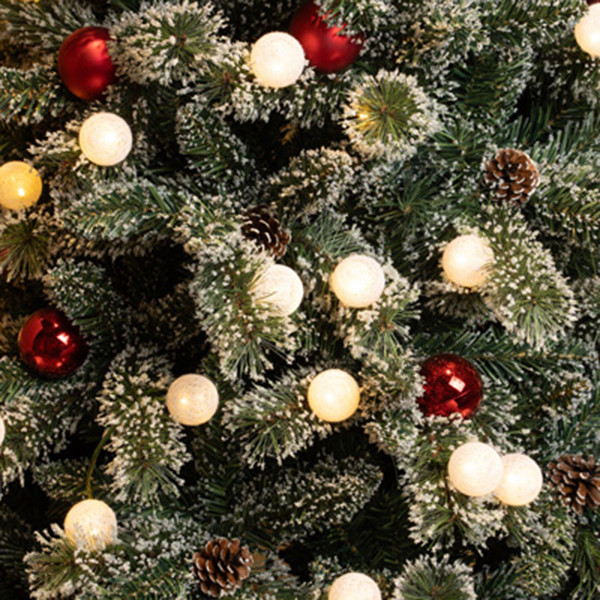 Glendon sapin de Noël artificiel enneigé 45 cm avec 8 lumières LBB00096 - 2