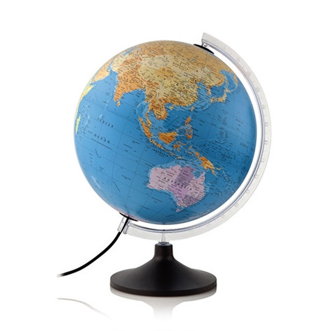 White label Globe terrestre avec éclairage solid line P (carte politique) 30 cm - néerlandophone NR-0331P1PA-NL 828044 - 1