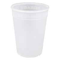 White label Gobelet réutilisable transparent 320 ml (20 pièces) 601552 402931