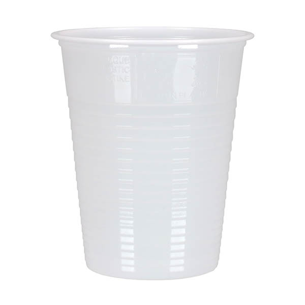 Gobelets jetables en plastique 180 ml (3000 pièces) - blanc 423530 - 1