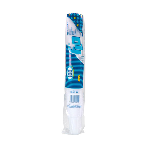 Gobelets jetables en plastique 180 ml (3000 pièces) - blanc 423530 - 2