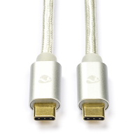 White label Nedis Apple iPhone câble de chargement USB-C vers USB-C 3.1 (1 mètre) - blanc CCTB64750AL10 M010214034