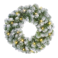 Norton couronne de Noël Norton enneigée Ø 45 cm 20 lumières fonctionne sur piles LBB00033