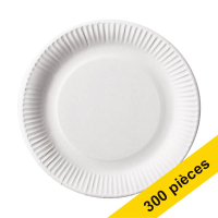 Offre : 3x Conpax Pure assiette jetable en carton 23 cm (100 pièces) - blanc