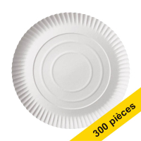 Offre : 3x Conpax Pure assiette jetable en carton 26 cm (100 pièces) - blanc