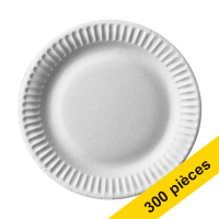 Offre : 3x Conpax Pure assiette jetable en carton 15 cm (100 pièces) - blanc