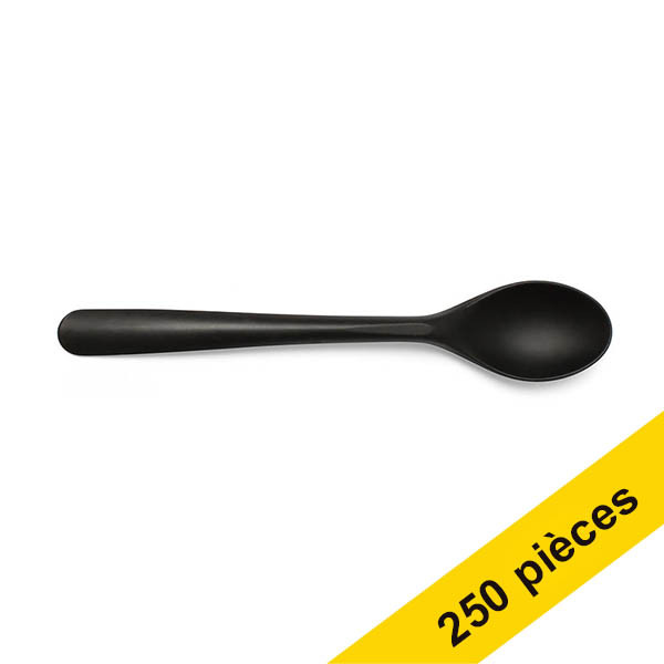 Offre : 5x Conpax Folia cuillère à dessert réutilisable (50 pièces) - noir 402960 - 1
