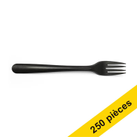 Offre : 5x Conpax Folia fourchette réutilisable (50 pièces) - noir