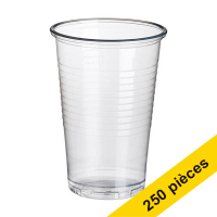 Offre : 5x Gobelet jetable en plastique transparent 400 ml (50 pièces)