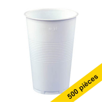 Offre : 5x Gobelets jetables en plastique 300 ml (100 pièces) - blanc